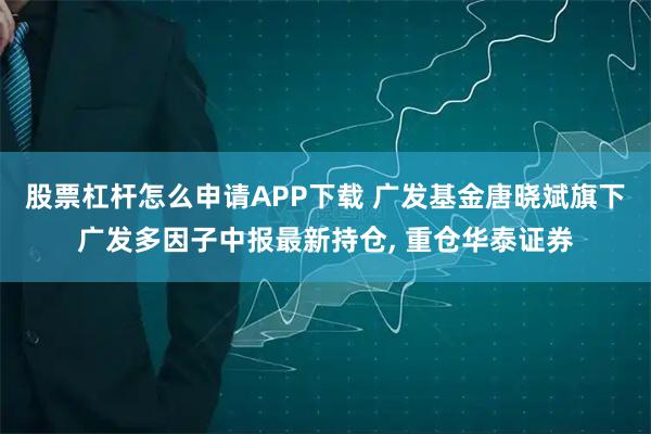 股票杠杆怎么申请APP下载 广发基金唐晓斌旗下广发多因子中报最新持仓, 重仓华泰证券